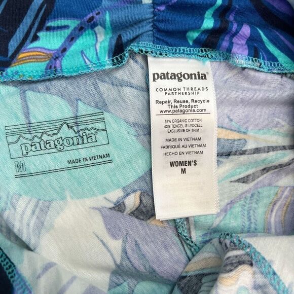 Patagonia Skirt Dress $99 Kamala Convertible Woman’s M Blue Feather Tropical - Picture 11 of 11